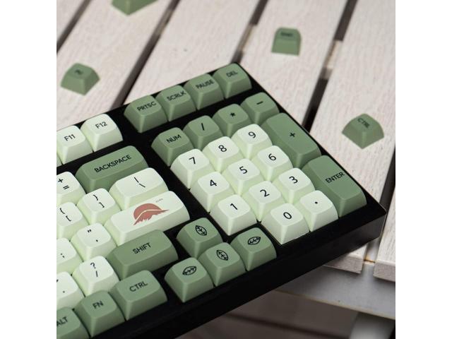 mintcaps Matcha Green PBT Keycaps Set 124 Keys XDA Profile Cute Keycaps Custom Dye-Sublimation Keyboard Key caps for 60% 65% 70% 75% 100% Cherry...