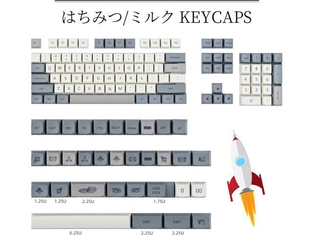 Guffercty kred XDA Profile Keycaps 137 PBT Key Retro Cap Cover Set Dye Sublimation for Cherry Mx Switch Mechanical Keyboard (XDA/Enlightenment)