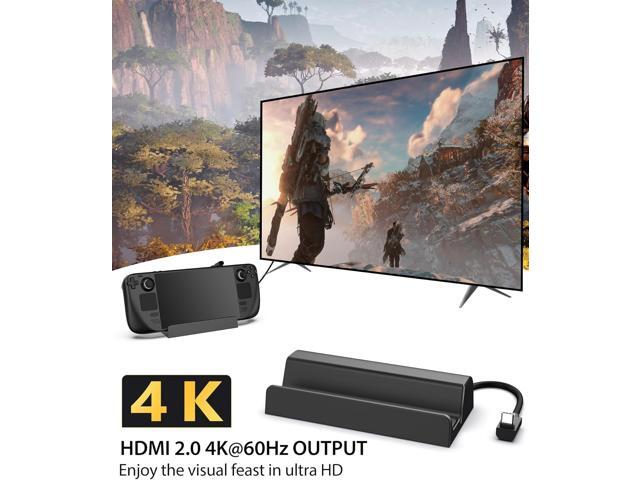 6-in-1 Docking Station Compatible with Steam Deck/ROG Ally, Antank Steam Deck Dock with HDMI 2.0 4K@60Hz Gigabit Ethernet, 100W PD Charging and 3...