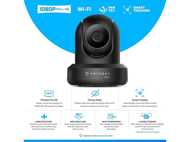 Amcrest 2-Pack 1080p WiFi Camera Indoor, 2MP Pan/Tilt Home Security Camera, Auto-Tracking, Motion & Audio Detection, Enhanced Browser...
