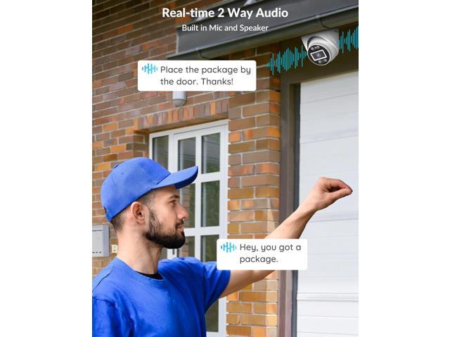 FOSCAM 4K 8MP Security IP POE Cameras, T8EP UltraHD Home Surveillance Security Camera Outdoor with Two-Way Audio, 66ft Color Night Vision,...