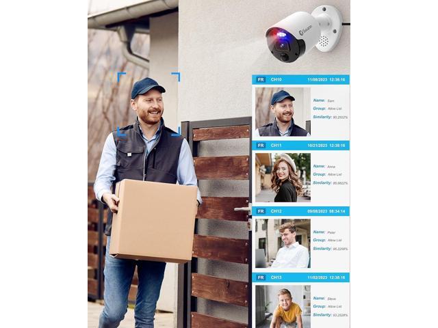 Swann Home Security Add-On Bullet NVR Camera, PoE, 12MP Mega HD Video, Indoor & Outdoor Wired Surveillance CCTV, Color Night Vision, Heat Motion...