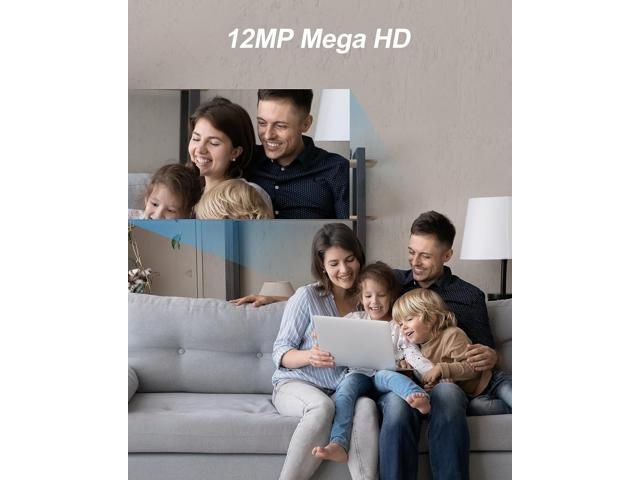 Swann Home Security Add-On Bullet NVR Camera, PoE, 12MP Mega HD Video, Indoor & Outdoor Wired Surveillance CCTV, Color Night Vision, Heat Motion...