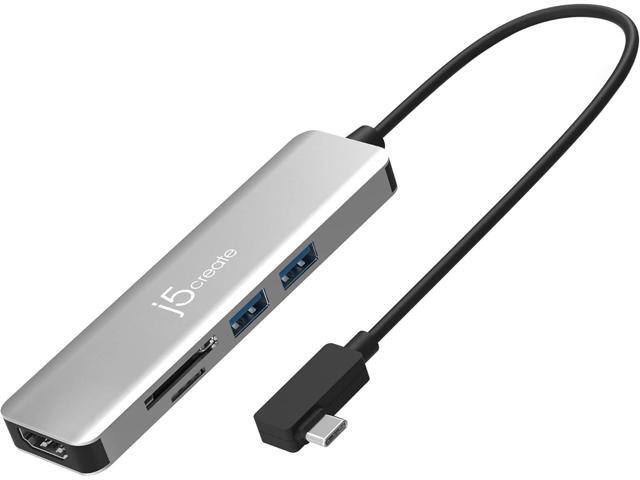 j5create USB-C 5-Port Gen2 Multi-Adapter with 4K HDMI, 2 USB-A 10Gbps, SD/microSD, for Surface Pro 8/9, MacBook Air/Pro, Dell XPS, HP laptops, and...
