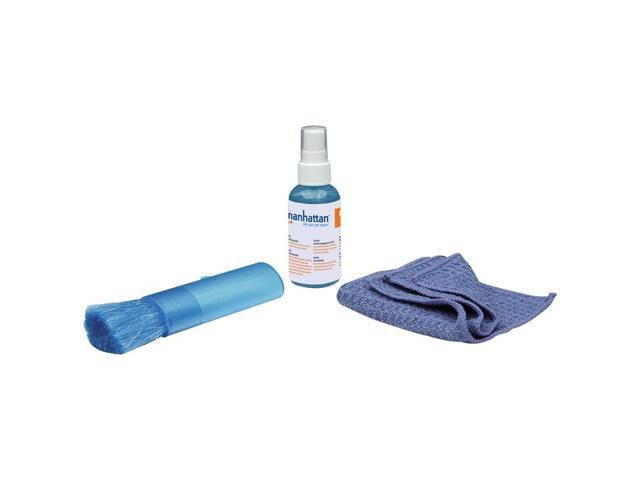 Manhattan Lcd Mini Cleaning Kit (2 Ounces) With Microfiber Cloth Retractable Brush & Carrying Bag