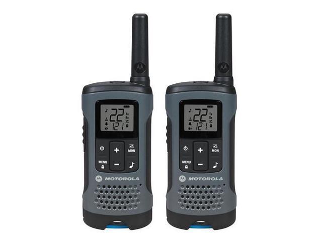 MOTOROLA T200 Two Way Radio,Gray,NiMh or Alkaline,PK2