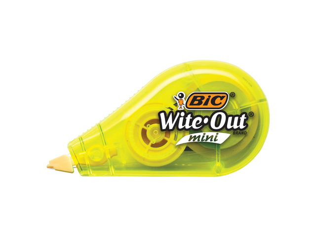 BIC Mini Correction Tape Non-Refillable 1/2 w x 26.2 ft Assorted WOTM11