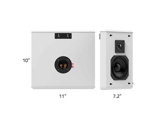 Fluance Elite High Definition 2-Way Bipolar Surround Speakers for Wide Dispersion Surround Sound in Home Theater Systems - White/Pair (SXBP2WH) - image 3