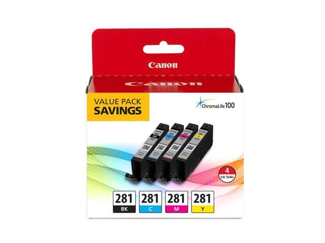 Canon - CLI-281 4-Pack Standard Capacity - Black, Cyan, Magenta, Yellow Ink Cartridges - Black/Cyan/Magenta/Yellow - image 5
