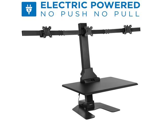 Mount-It! Triple Monitor Electric Standing Gaming Desk Converter Fits Up to 32' Screens