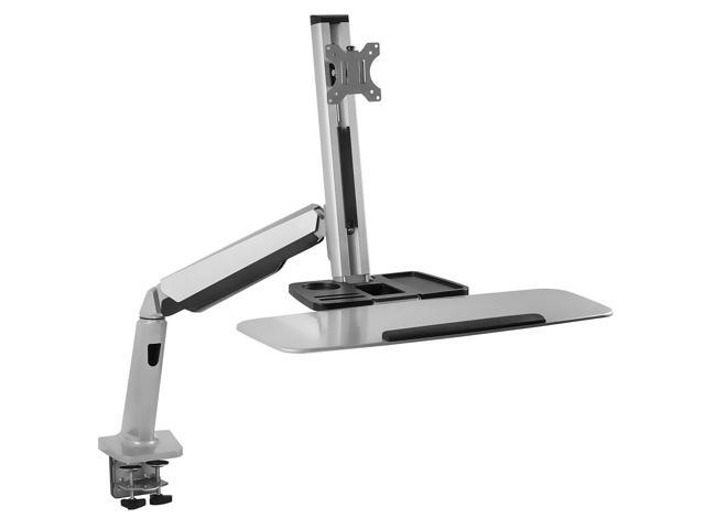 Mount-It! Single Monitor Adjustable Sit Stand Workstation Fits 17'-32' Screens