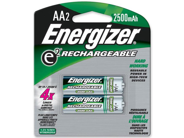 ENERGIZER-BATTERIES NH15BP-2 ENERGIZER AA NIMH 2500MA