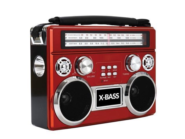 Supersonic SC-1097BT-RED 3 Band Radio With And Flashlight (Red) - image 2