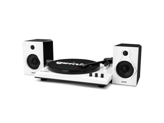 Gemini TT-900BW Vinyl Record Player Turntable With Bluetooth And Dual Stereo Speakers (White)