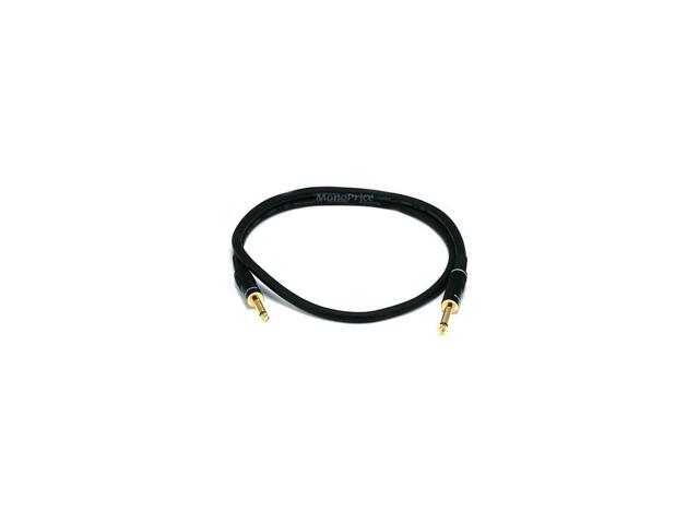 Monoprice 3ft Premier Series 1/4in TS Male to Male Audio Cable, 16AWG (Gold Plated)