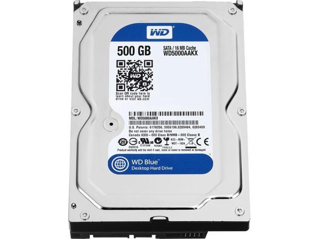 WESTERN DIGITAL BLUE WD5000AAKX 500GB 7200RPM 6Gb/s 16MB 3.5in SATA HARD DRIVE