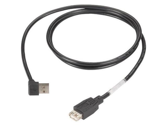 Black Box 4ft USB 2.0 Cable Type A Male Right Angle to Type A Female USBR080004