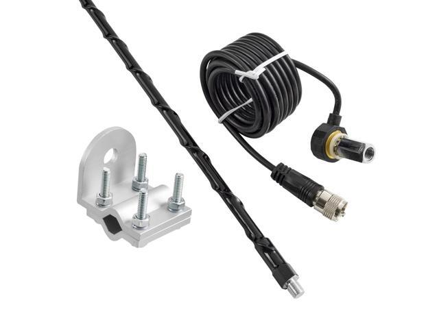 ROADPRO R RPPS-13KB 3 PLATINUM SERIES SINGLE MIRROR MOUNT CB ANTENNA KIT 1000W BLACK