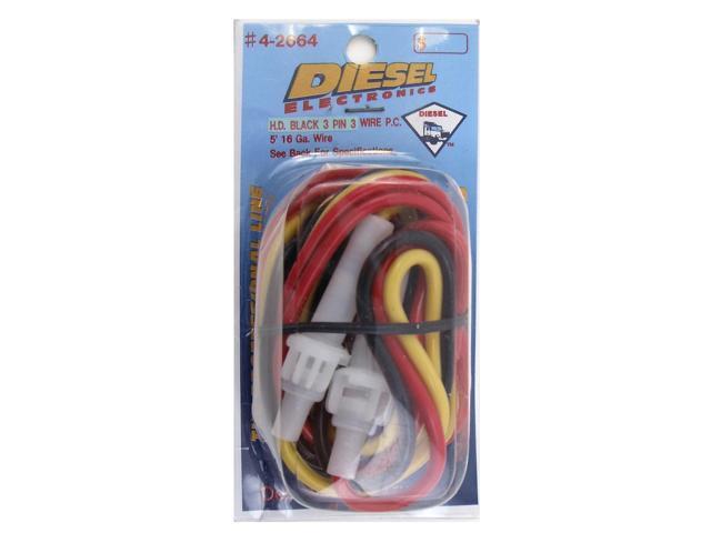 HEAVY DUTY 16 GAUGE 5 FOOT 3 WIRE 5 AMP FUSED 3 PIN POWER CORD FOR COBRA PLUS SERIES CB RADIOS