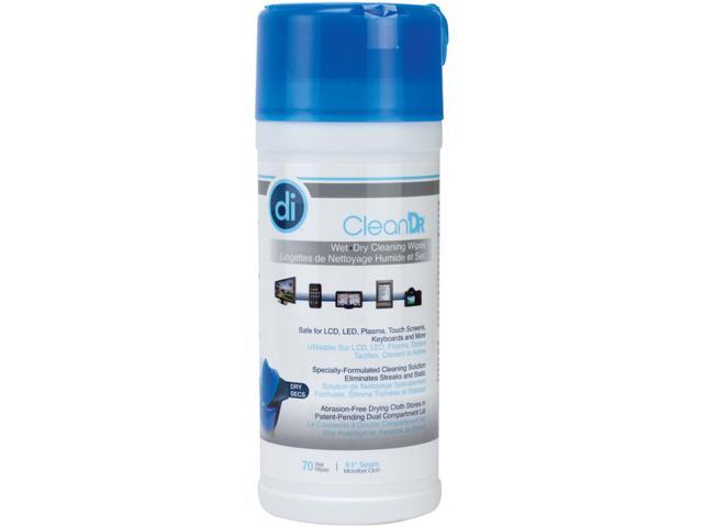 Digital Innovations 40308 Cleandr Wet/Dry Wipes, 70-Ct