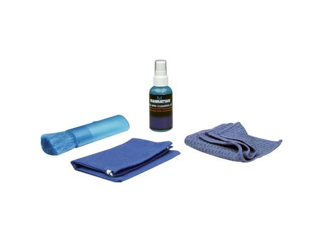 Manhattan Lcd Mini Cleaning Kit (2 Ounces) With Microfiber Cloth Retractable Brush & Carrying Bag