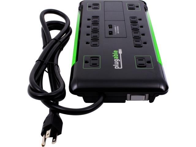 Plugable 12-Outlet Power Strip with 2-Port USB Charger (6 ft/2m Cable) - image 7