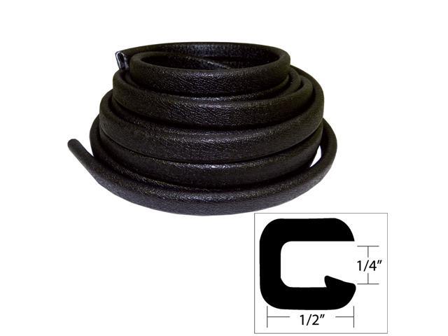 TACO METALS TACO FLEXIBLE VINYL TRIM 1/4' OPENING X 1/2' BLACK 25' V30-1008B25-1