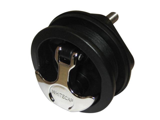 WHITECAP T-HANDLE LATCH CP ZAMAC/BLACK NYLON NO LOCK S-230BC