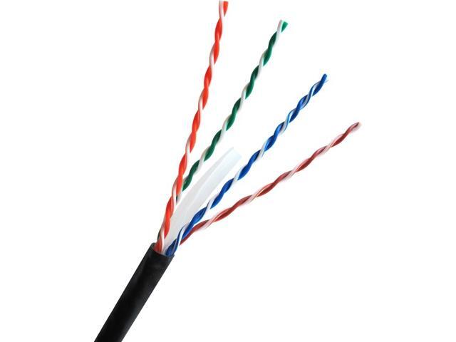 1000FT CAT6 BLACK SOLID UTP