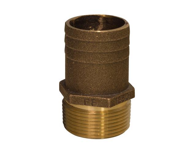 GROCO 1 1/2 NPT X 1 3/4 ID HOSE BARB STRAIGHT FITTING
