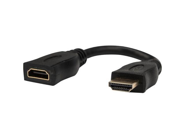 Rocstor 6in High Speed HDMI Port Saver Cable M/F Black - image 4