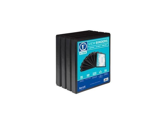 Samsill Durable 1' 3-Ring View Binders Black (S88430)