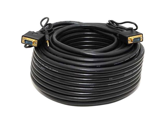 Monoprice 100Ft Super Vga Hd15 M/M Cable W/ Stereo Audio And Triple Shielding