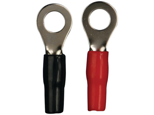 Nickel Ring Terminal 4 Gauge 5/16 inch Package of 50 - MTR IB4GRNRT-50