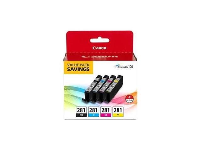 Canon - CLI-281 4-Pack Standard Capacity - Black, Cyan, Magenta, Yellow Ink Cartridges - Black/Cyan/Magenta/Yellow - image 6