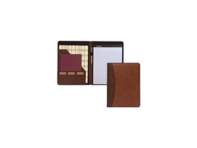 Samsill Two-Tone Padfolio-Spine Accent 10 3/5w x 14 1/4h Tan/Brown 71656