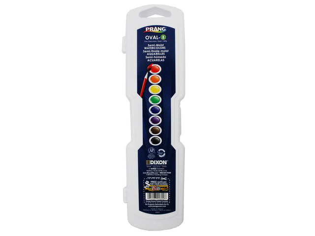 Dixon Ticonderoga Company DIX00800 Watercolors- w- No. 9 Brush- Refillable- Nontoxic- 8 Colors
