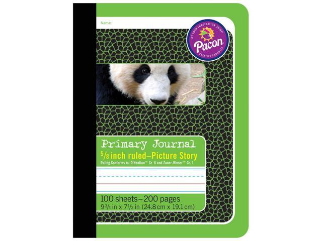 Pacon 2428 Composition Book 100 Sheet - Ruled - 9.75' x 7.50' - 1 Each - White Paper