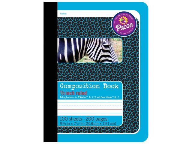 Pacon 2425 Composition Book 100 Sheet - Ruled - 9.75' x 7.50' - 1 Each