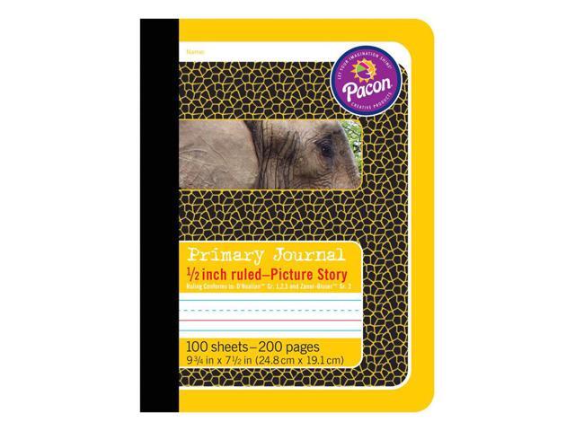 Pacon 2426 Composition Book 100 Sheet - Ruled - 9.75' x 7.50' - 1 Each - White Paper