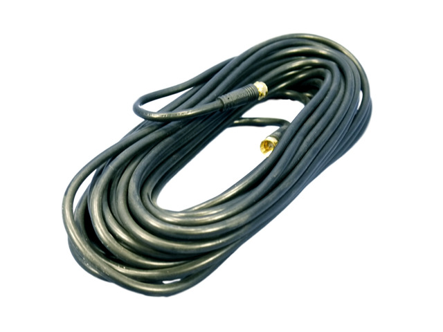Leviton Black 50' Coaxial Video Cable w/ GOLD PLUG Ends F-Type RG59 C5851-50G