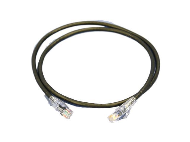 Leviton 5D460-3E Black 3-Foot Cat 5e Gigamax Slimline Ethernet LAN Patch Cord Network Cable