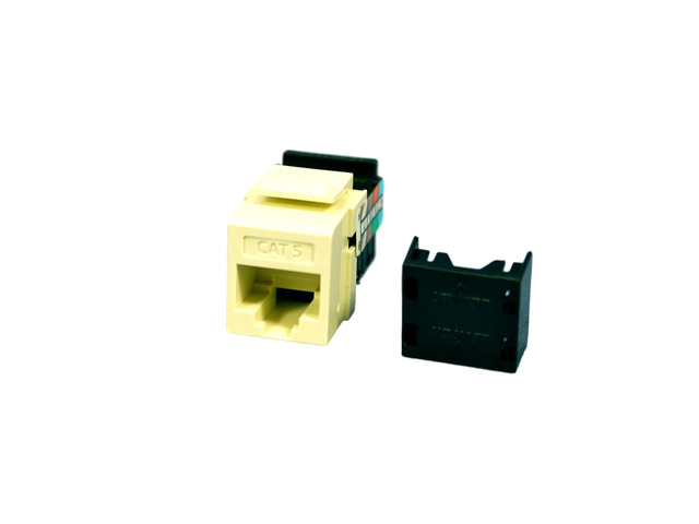 Leviton 40838-BA Quickport Category 5 Jack Snap-In Module, Almond