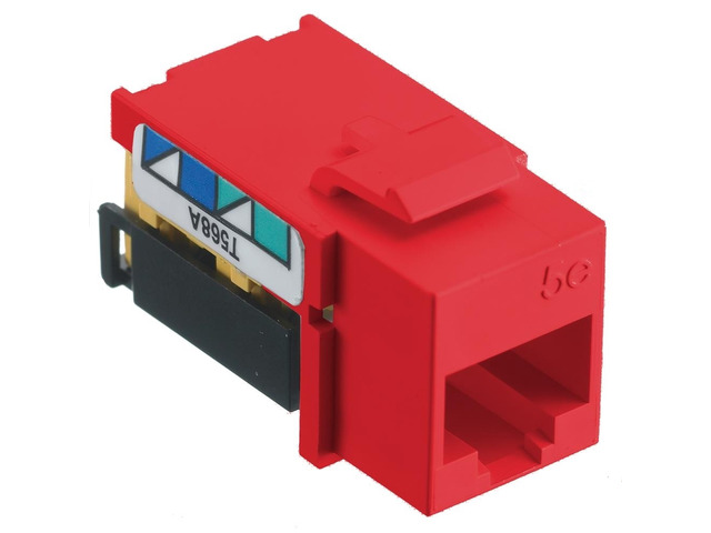 Hubbell Cat 5e Modular Data Jack Red NSJ5ER
