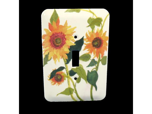 Photos - Chandelier / Lamp Leviton Sunflowers Painted Metal Light Switch Wallplate Cover 89001-SFL