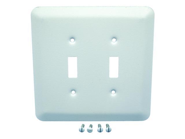 Leviton 2-Gang Jumbo White Switch Cover Oversize Toggle Wall Plate 89309-WH