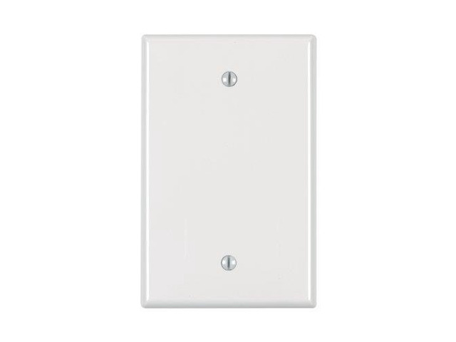 Pj13-W 1-Gang Blank Wallplate, Midway Size, White Leviton Misc. Electrical