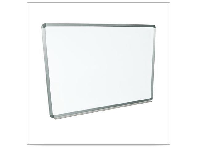 Luxor WB4836W Wall-Mounted Magnetic Whiteboard - 48' x 36' - White Surface, Silver Aluminum Frame
