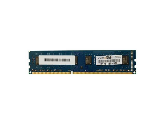 HP 497157-B88 2Gb 1 X 2Gb 1333Mhz Pc310600 Cl9 Nonecc Unbuffered Ddr3 Sdram 240Pin Dimm Genuine