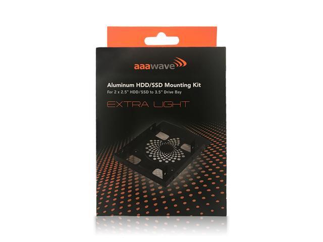 AAAwave Aluminum HDD/SSD Mounting Kit For 2 x 2.5' HDD/SSD to 3.5' Drive bay